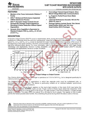 74AVC16269DGVRE4 datasheet  